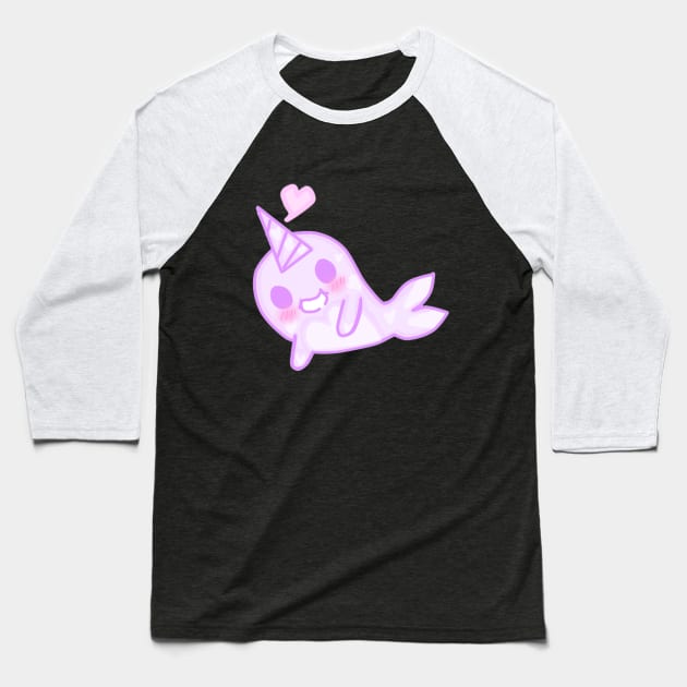 Kawaii Narwhal Baseball T-Shirt by starpinneappleartshop